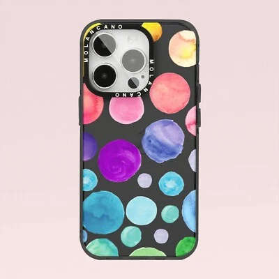 iPhone 16 15 14 13 12 11 Pro Max Plus Case Clear Shockproof Polka Dots Cover
