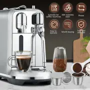 6Pcs Reusable Espresso Capsules 304 Stainless Steel Refillable Coffee Pods/