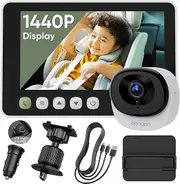 Bonoch 5 Inch 2K Quad HD Baby Car Camera with Monitor and Night Vision NEW