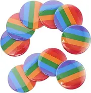 BESPORTBLE 10pcs Colorful Badge Pride Party Favors Rainbow Gay Flag Pin Round Metal Pin Rainbow Brooch Pride Accessories Gay Day Decoration Pinback Buttons Lgbtq Supports Badge Iron