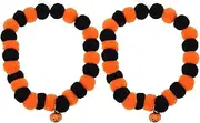 Ipetboom 2pcs Cat Collar Bell Design Comfortable Pet Neck Collar for Halloween Parties Festive Decoration Stylish Accessory for Cats and Dogs