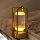 LED Crystal Table Lamp Rechargeable Touch Night Lamps Bedroom Bedside Ligjht