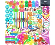 120 Pcs Kids Party Bag Fillers, Party Gifts for Children Birthday, Goodie Bag Fillers, Assortment Treasure Box Prizes, Prizes for Kids Classroom Rewards, C