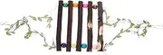 GANAZONO Wooden Parrot Swing Durable Cage for Parrots Wide Safe and Decorative Bird Perch for Budgies and Cockatiels Sturdy Design with
