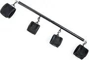 Spreader Bar Heavy Duty Stainless Steel Expandable Home Gym with 4pcs Furry Purple Adjustable Strap,Sports Aid Training Fitness Gear Pilates Aid Kit,Yoga Set