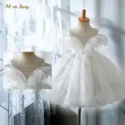 Baby Girl Princess Lace Fly Sleeve Tutu Dress Vintage Party Pageant Clothes1-14Y