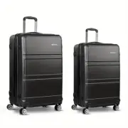 2pcs Luggage Trolley Set Suitcase Travel TSA Carry On Hard Case Lightweight