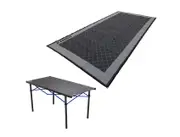Caravan Floor Mat 5m x 2.4m+ Aluminium Roll Up Camping Table Large 50kg rating