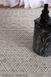 Vista Mia White & Black Wool Rug