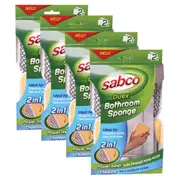 4x 2pc Sabco Duex Bathroom/Shower/Sink Mesh Soap Scum Sponge/Scrub Cleaning Pad