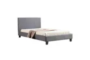 King Single Linen Fabric Bed Frame Grey