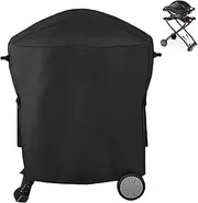 7113 Grill Cover for Weber Q1200 Series on Cart, for Weber Q100 Q120 Q1000 Q1200 Q200 Q220 Q2000 Q2200 Q2400 Gas Grills, Heavy Duty Waterproof 81 CM Waterproof Gas Grill Cover, 600D Fabric