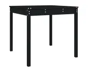 vidaXL Garden Table Black 82.5x82.5x76 cm Solid Wood Pine