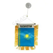 Kazakhstan Flag Mini Banner / Double Sided Mini Kazakhstan Car Window Flag