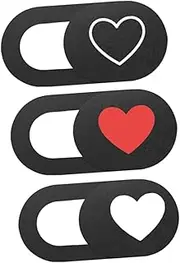 OSOLADY Webcam Cover Slide 3pcs Heart Pattern Cover for Laptop Privacy Lens Heat Resistant
