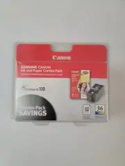 Genuine CANON Ink & Paper CL100 Combo Pack CLI-36 Color Ink Cartridge New Sealed