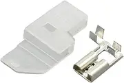 BIZOCA 1 Pin Black White Female DJ7019A-6.3-21 Automotive Harness Connector Home Appliance Connector with Terminal(1 x Female White)
