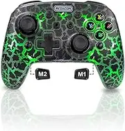 megacom Pro Controller - Wireless Gamepad for Switch, PC (Windows & Steam), Steam Deck – Bluetooth Gaming Controller with 2 Remap Keys, Rechargeable Battery, RGB Breathing Light, Adjustable Vibration