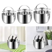 Ice Bucket with Lid Storage Bin Club Stainless Steel Wine Bottle Beverage Tub