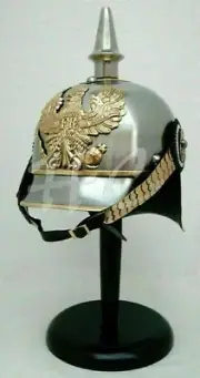 German Steel & Brass Helmet Medieval Knight German Silver Helmet Christmas Item