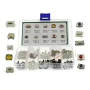 250Pcs Car Remote Control Key Switch Repair Small Switch Tactile Button Switches Component Package white black