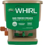 Whirl Hand-Powered Spreader for Seed, Fertilizer, Salt, Ice Melt, Handheld Sprea