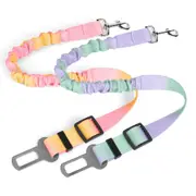 2 Pack Dog Seat Belt Adjustable Dog Car Seatbelts Durable Car Harness For Dogs