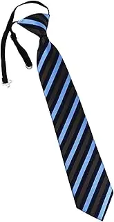 [TigerTie] Children's tie in striped pattern, tie pre-tied with elastic band