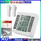Wireless Fridge Thermometer Digital Freezer Alarm Gauge Monitor + 2 Sensors Home