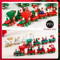 在飛比找松果購物優惠-摩達客 耶誕木質小火車-聖誕禮物擺飾兒童玩具 (4.5折)