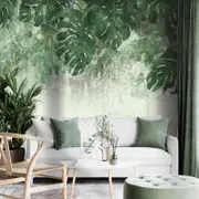 [Namly Design] Wall Paper - Green Leaf Pattern