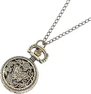 [VALICLUD] 1pc Hollow Vintage Pocket Watch with Chain Lightweight Portable Watch for Men Elegant Hollow Design Retro Style for and Collectors