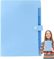 File Folder - Document Folder | School Bill Organizer | Folders for Documents | Bill Organizer, A4 Size Portable Storage Supplies with Color Labels and 7 Pockets for Documents Receipt Organization