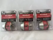 3 pack Ultra Security Deadbolt Exterior Key Locking Deadbolt Stainless Steel