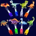 24PCS Dinosaur Party Favors-Led Finger Lights：Glow-In-The-Dark Light-Up Toys Bul