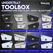 Pair of Undertray Toolbox in Steel Aluminium Under Tray Underbody Tool Box UTE