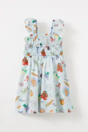[Cotton On Kids] Cotton On Kids - Frankie Flutter Sleeve Dress - Cou cou/euro vacay 4 COU COU/EURO VACAY