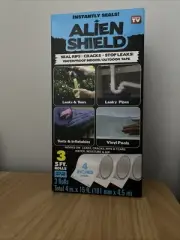 Alien Shield Transparent Adhesive Waterproof Sealing Repair Tape 3 Pack, New!