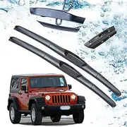 ,For Jeep,For Wrangler JK 2007 2008 2009 2010 2011 2012 2013 2014 2015 2016 2017 Accessories Front Wiper Blade Brushes,For Car U J
