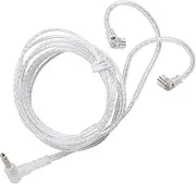 erjigo KZ ZSN in-Ear Headphones Cable, Silver Plated Earphone/Earbuds Detachable Replacement Cord with 0.75mm Pins (Without Microphone)