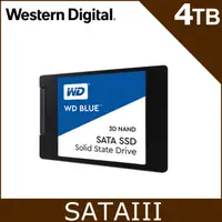 在飛比找PChome24h購物優惠-WD 藍標 4TB SSD 2.5吋 3D NAND固態硬碟