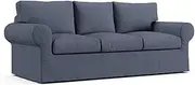 [Comfort Works] Custom Ektorp Sofa Covers, Replacement Slipcover Compatible with IKEA Ektorp Sofa (Navy Blue)