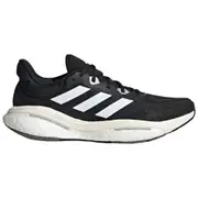 Adidas Mens Solarglide 6 Soft Boost Cushioned Running Shoes (Black/White)