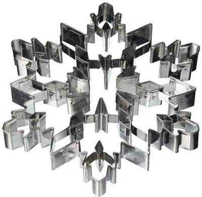 LARGE SIZE METAL SNOWFLAKE 7.5" COOKIE/CAKE/FRUIT/BREAD/BISCUIT CUTTER NEW