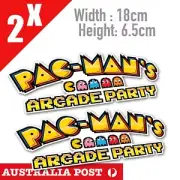 PAC-MAN Arcade Party Logo Classic Game,Arcade Game Stickers