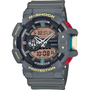 【CASIO 卡西歐】G-SHOCK 復古色彩雙顯手錶(GA-400PC-8A)