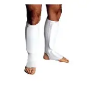 ProForce Combination Cloth Shin Instep Guards White Medium New