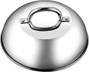 Cook N Home 9.5-Inch Stainless Steel Grill Cooking Steaming Dome Lid, 24cm