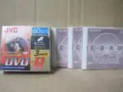 6 pack of CD-RW for camcorders 3 Dvd-R, 3 CD-RW
