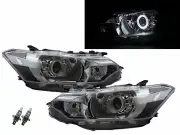 VIOS XP150 13-15 4D Guide LED Halo Projector Headlight Chrome V1 for TOYOTA RHD
